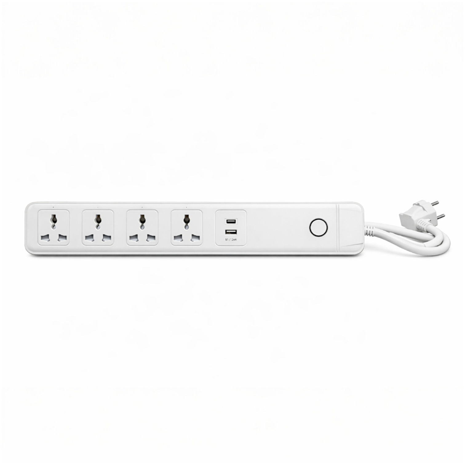 Smart WiFi Power Strip – 4 AC Outlets with Dual USB Charging