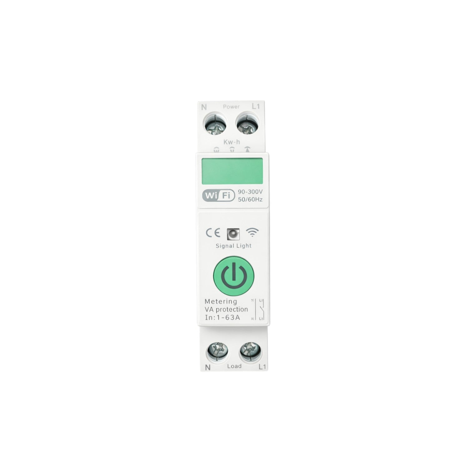1–63A 2P WiFi Smart Circuit Breaker – Adjustable Intelligent Power Protection